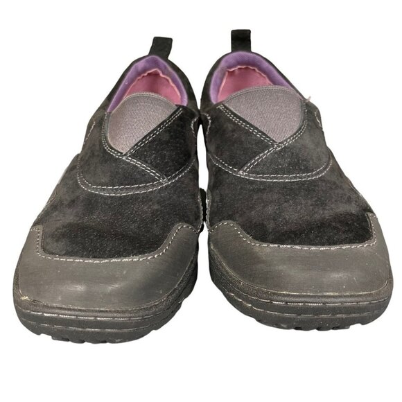 Merrell Women's Albany Black Mocs Sneakers Gray Purple Stretch Slip On Size 7 - Picture 11 of 14